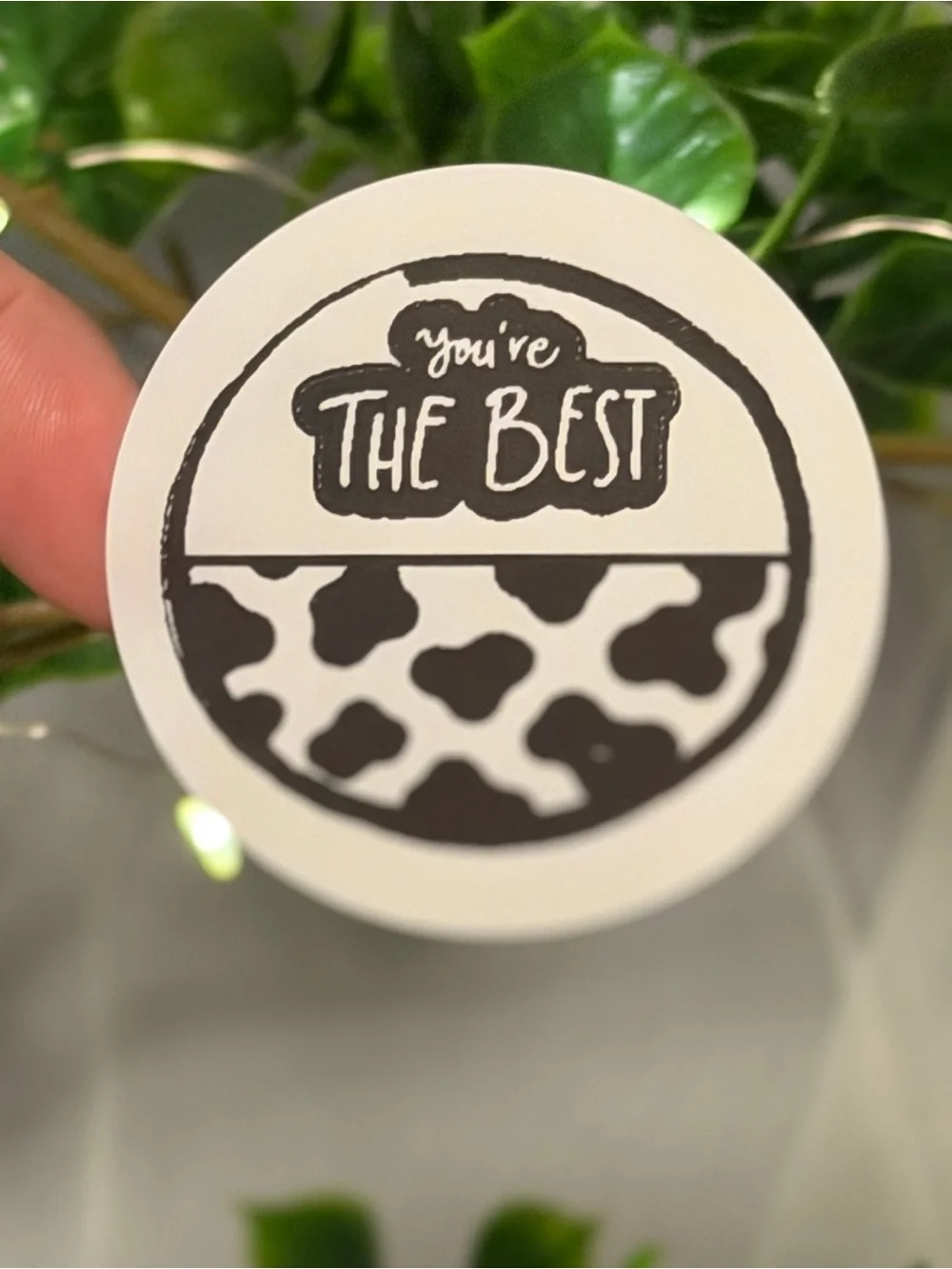 You’re the Best Cow Print Encouragement Stickers 2” Round Labels 200 Count